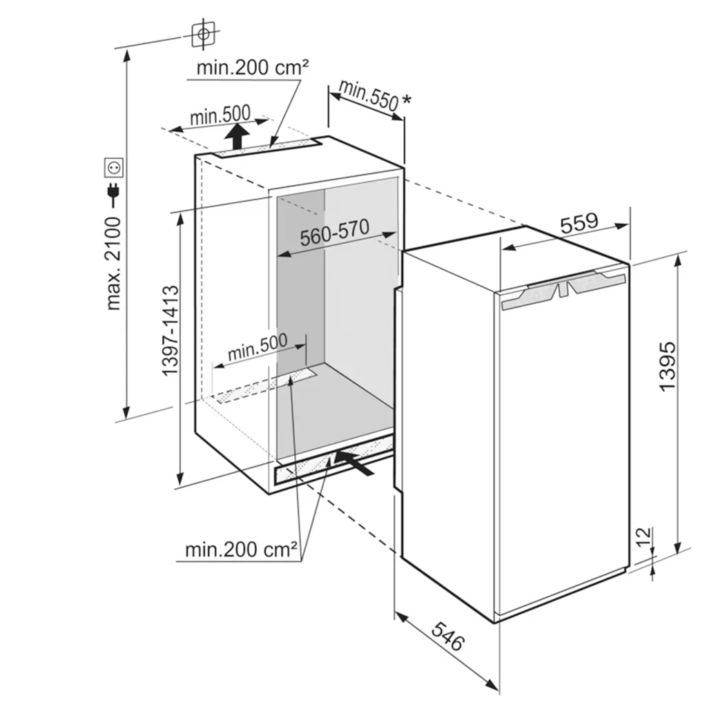 IRBd 4570 Peak Built-in fridge-freezer | BioFresh with HydroBreeze and NoFrost