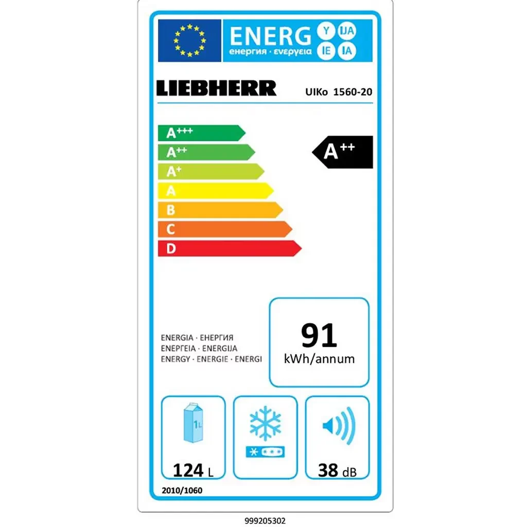 Liebherr Built-in UIKo 1560 Premium Under Counter Fridge with Lift-up Box